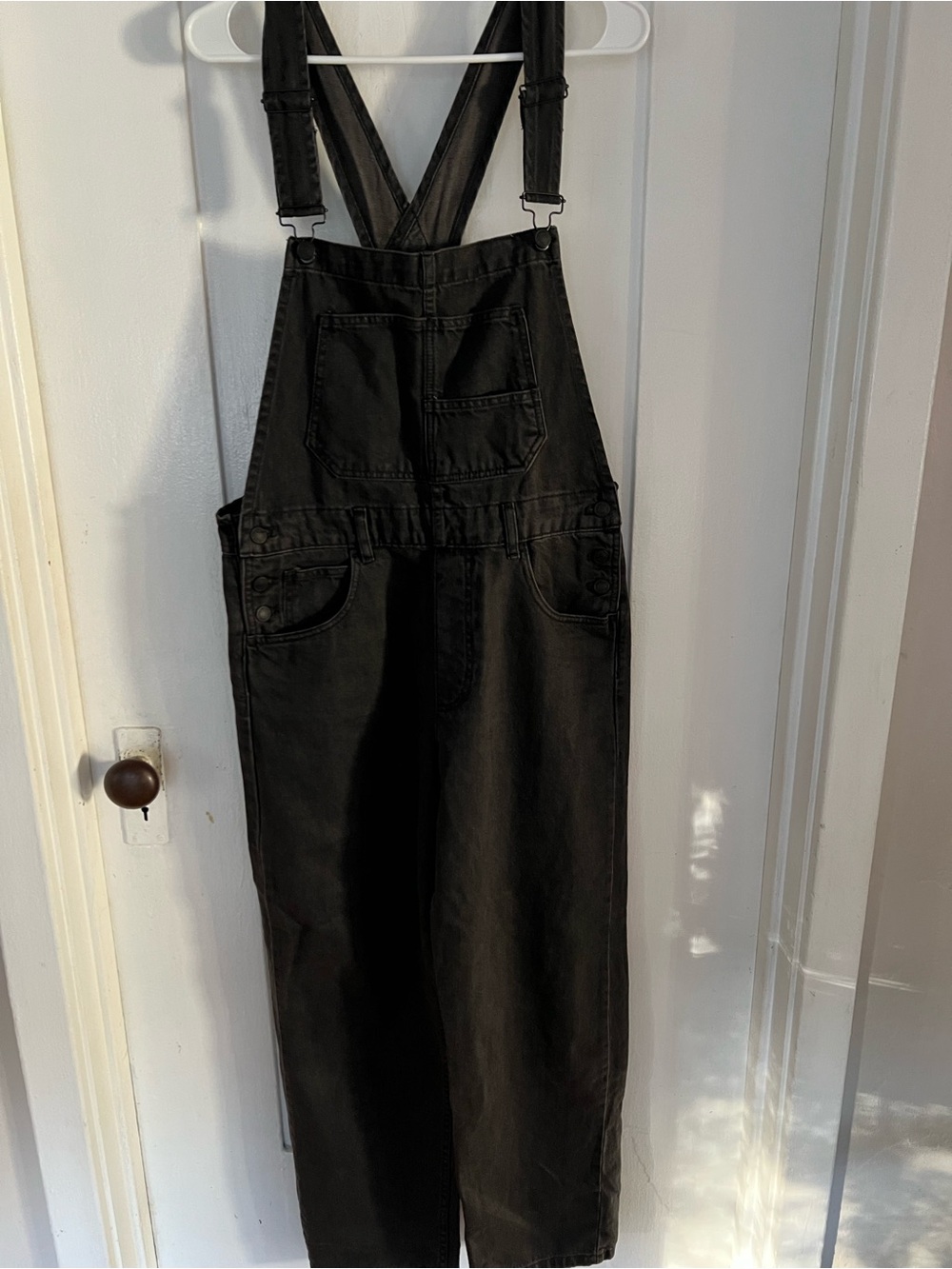 Free People black overalls. Size Medium.